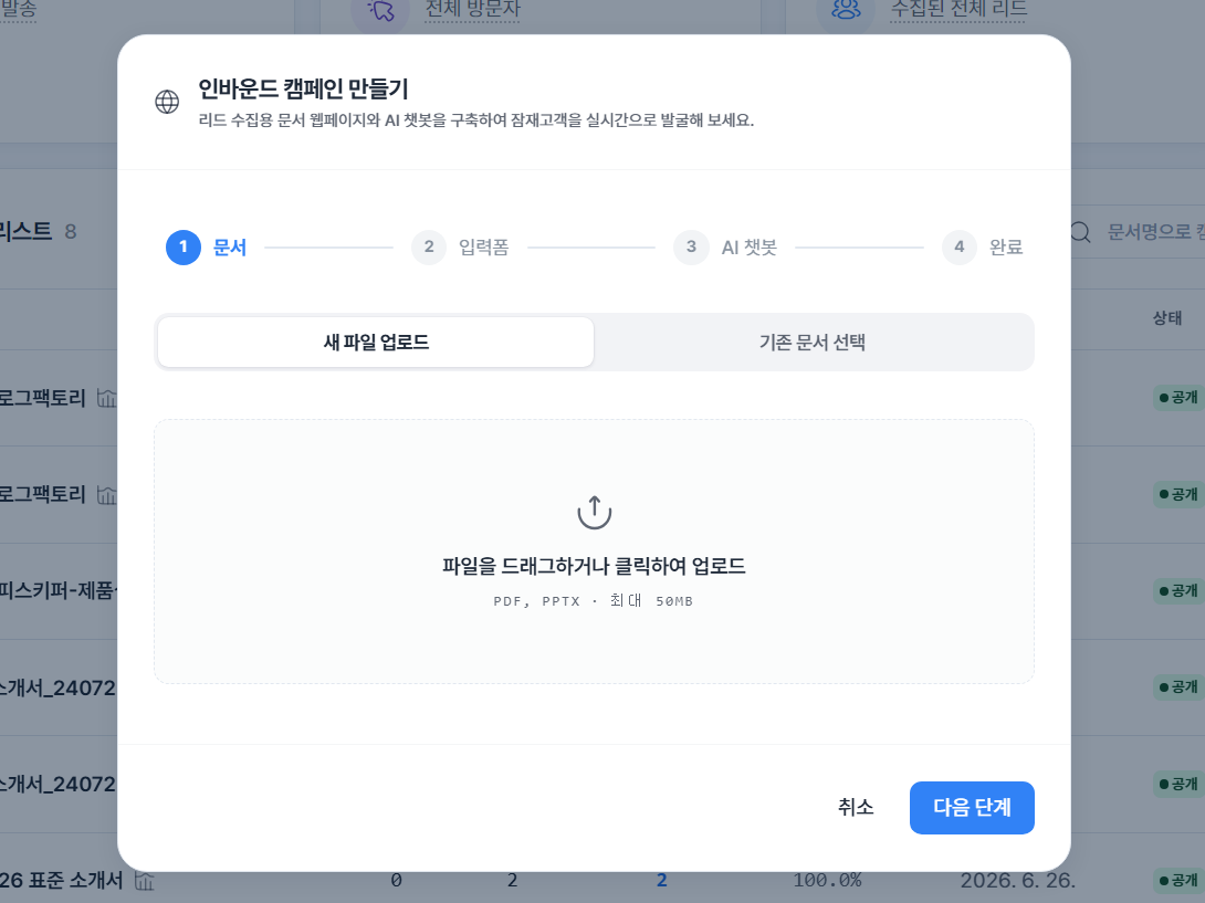 인바운드 캠페인 생성 과정